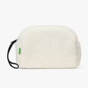 NWT Kate Spade Sherpa Pouch Wristlet - Ivory